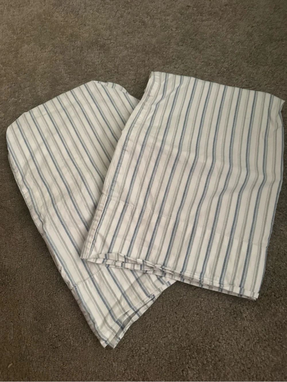 Blue, white, gray standard pillowcase